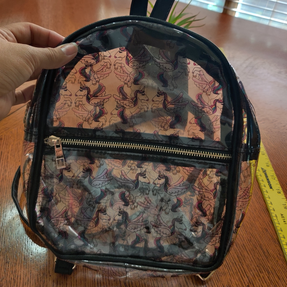 See Through Small Unicorn Backpack - image 1